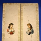 STRIPED WHITE PAISLEY SHAWL &amp; BOX, 1850s