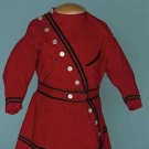 BOY&#039;S PRINTED RED DRESS, 1860s