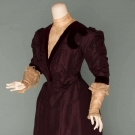 PLUM SILK DAY DRESS, c. 1899