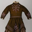 TODDLER&#039;S WOOL BUSTLE DRESS, LATE 1860s