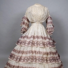 GEOMETRIC PRINTED VOILE DRESS, c. 1850