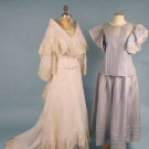 TWO ORGANDY SUMMER GOWNS, 1980s