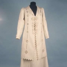 LINEN &amp; LACE WALKING SUIT, c. 1905