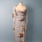 SILK PRINT HAWAIIAN DRESS, MID 20TH C.