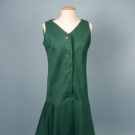 BEENE GREEN LINEN SUMMER DRESS, 1960s