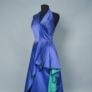 IRENE SILK SATIN EVENING GOWN, 1950s