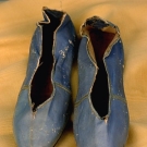 PAIR LADY'S LEATHER SHOES, AMERICAN, 1790s