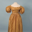 GOLD SILK DRESS &amp; PELERINE, 1820s