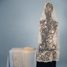 HANDMADE BRUSSELS LACE VEIL, 19th C