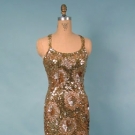 GOLD SEQUIN EVENING GOWN, 1930s