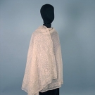 EMBROIDERED MULL SHAWL, c. 1800