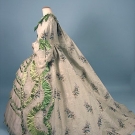 18th C SILK FANCY DRESS, MID 19th C.