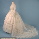 ORGANDY WEDDING DRESS, c. 1860