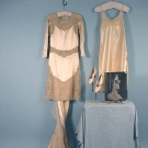 BLUSH SATIN &amp; LACE WEDDING GOWN, 1926