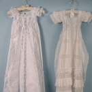 2 LACE CHRISTENING GOWNS, LATE 19th C