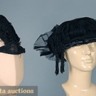 JET BEADED BLACK EVENING HATS, 1910-1920s