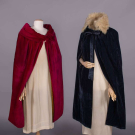 TWO VELVET EVENING CAPES, 1925-1932