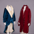 TWO PANNE VELVET EVENING COATS, c. 1925