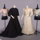 TWO AFTERNOON SILK OR PIÑA FIBER AFTERNOON DRESSES, c. 1905