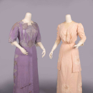 TWO LINEN OR COTTON DAY DRESSES, c. 1912