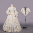 COTTON MULL AFTERNOON DRESS &amp; PELERINE, c. 1838