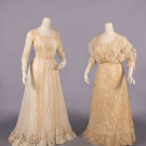 TWO SILK &amp; LACE TEA DRESSES, c. 1907-1908