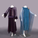 TWO VELVET &amp; CHIFFON EVENING DRESSES, c. 1923