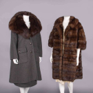 GALANOS OUTWEAR ENSEMBLE &amp; MAXIMILIAN FUR COAT, PARIS &amp; USA, 1960-1980s