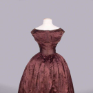 PATTERNED SILK EVENING DRESS, c. 1833