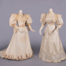 TWO WEDDING OR EVENING GOWNS, MID 1890s