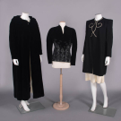 THREE VELVET OR WOOL EVENING COATS, 1930-1940s