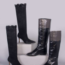 GUCCI &amp; MANOLO BLAHNIK LEATHER BOOTS