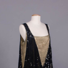 GOLD LAME’ &amp; SEQUIN ENCRUSTED EVENING DRESS, MID 1920s