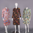 THREE LANVIN PRINTED DRESSES, PARIS, 1970s