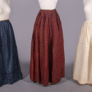 TWO PETTICOATS &amp; ONE COTTON SKIRT, 1840-1860s &amp; c. 1900