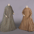 TWO PRINTED COTTON WRAPPERS, 1840-1850s