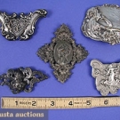 5 ART NOUVEAU BUCKLES &amp; CLASPS