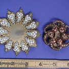 2 STERLING &amp; ENAMEL BUCKLES, c. 1900