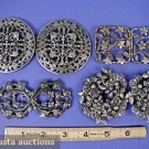 4 SILVER METAL CLASPS, 1900-1910
