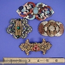 4 ENAMELLED CLASPS, c. 1900