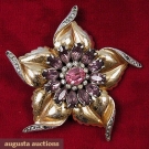 VINTAGE FLORAL COSTUME PIN, c. 1940