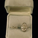 2 DIAMOND RINGS, EARLY 20TH C