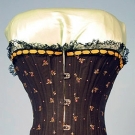 EMBROIDERED FRENCH CORSET, c. 1900