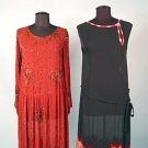 2 BEADED DRESSES, 1920s