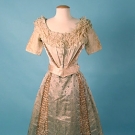 BEADED SILK TEA GOWN, 1890s