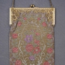 FRENCH MICRO-METALLIC BEADED BAG, c. 1910