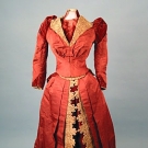 SILK &amp; VELVET AFTERNOON GOWN, c. 1890