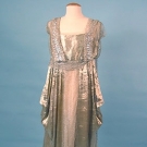 SILVER LAME EVENING GOWN, 1915-1918
