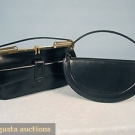 2 FINE LEATHER HANDBAGS, 1950s