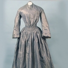 SILK TAFFETA DAY DRESS, 1840s